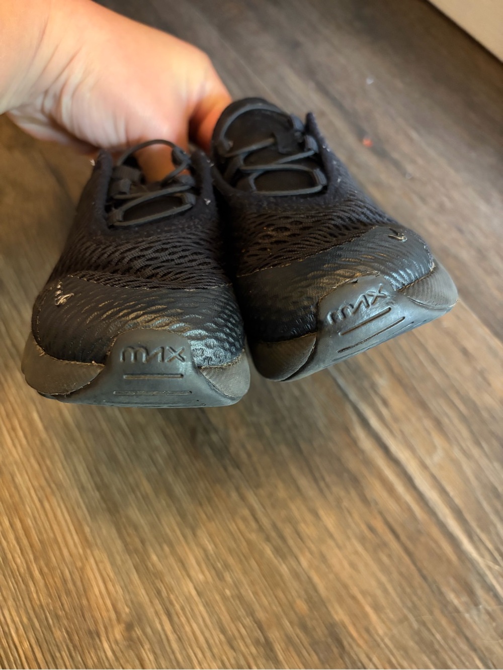 Nike Air Max 270 Toddler Athletic Shoes Solid Black Activewear Size 8C - Picture 3 of 6